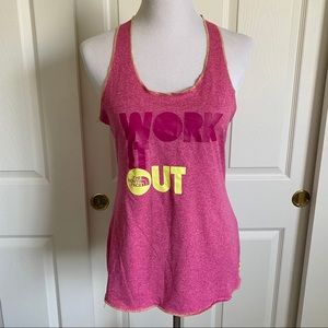 THE NORTH FACE Women's Tank Top Racerback‎ Work It Out Size Medium Pink Athletic